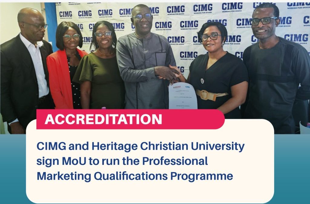 CIMG And Heritage Christian University Sign MoU To Run The Professional Marketing Qualifications Programme
